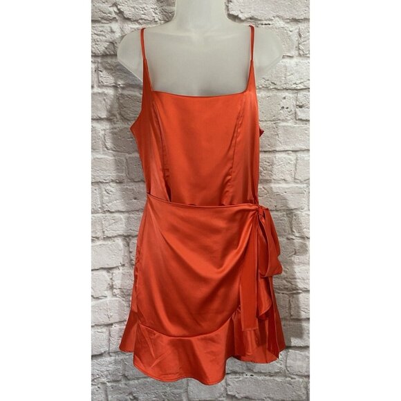 Princess Polly Dresses & Skirts - PRINCESS POLLY Bright Colorful Satin Mini Wrap Dress 8 Sexy Coquette Party 9868